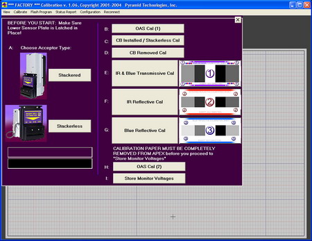 Программа для калибровки Apex 5400